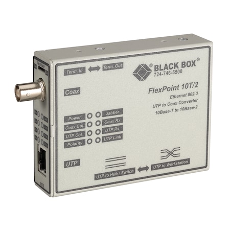 Black Box Flexpoint 10Base-T To Bnc Media Converte LMC210A
